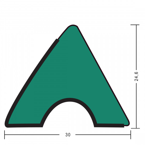 Бортовая резина для бильярда Standard Pool K-66 122 см 7-9 футов (6 шт.)