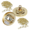 Бильярдный светильник Престиж 5 плафонов (золотой, золотая штанга)